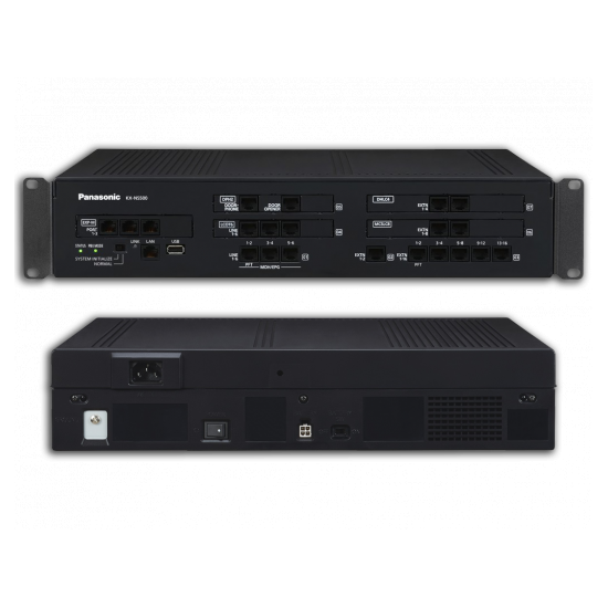 IP-АТС Panasonic KX-NS500RU вид спереди/сздади