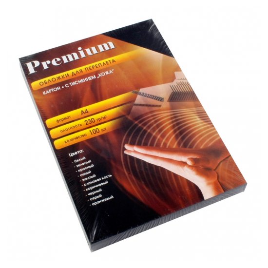 Обложки Office Kit A4 черный картон