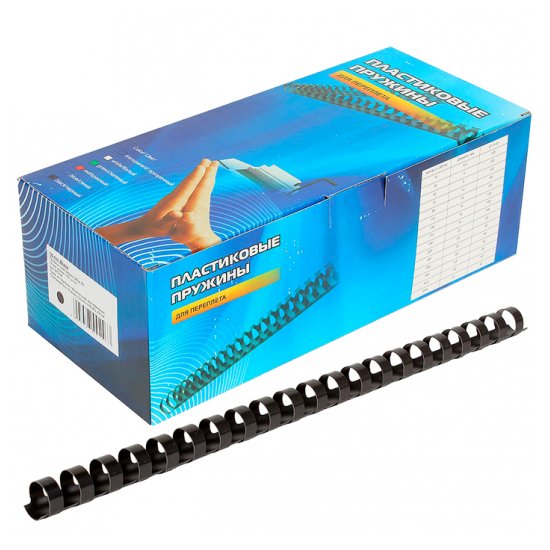 Пластиковые пружины Office Kit A4 6мм черный