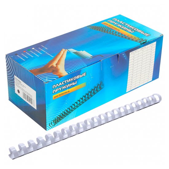 Пластиковые пружины Office Kit A4 6мм белый