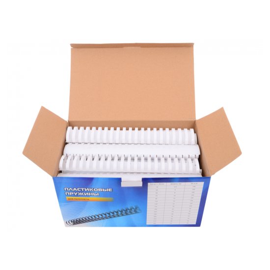 Пластиковые пружины Office Kit A4 12мм белый