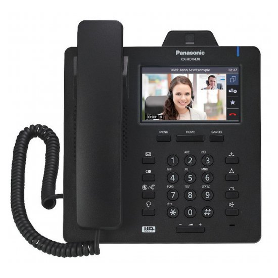 Проводной SIP-видеотелефон Panasonic KX-HDV430RUB