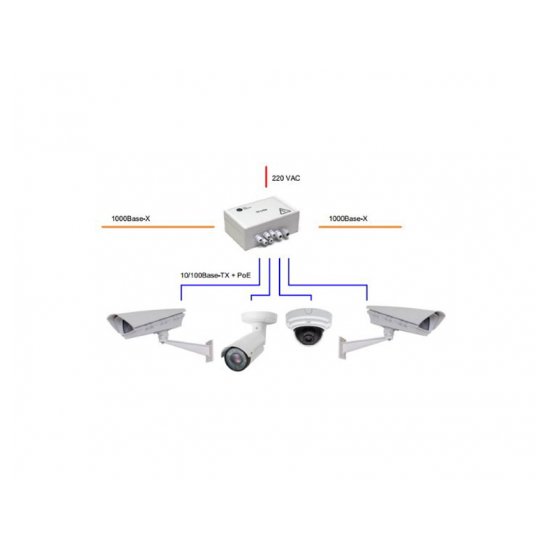 Уличный коммутатор TFortis PSW-2G4F