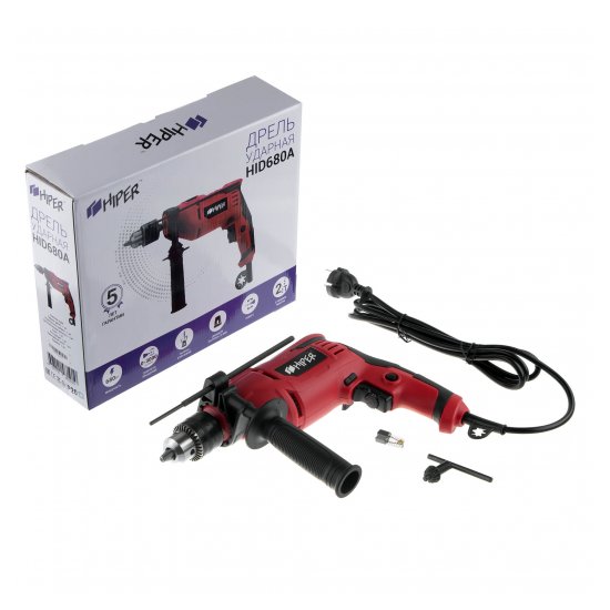Сетевая ударная дрель HIPER HID680A