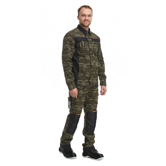 Комплект рабочей спецодежды Pentalab Костюм мужской "ЗИНДЕР" (куртка/брюки) КМФ (р. 56-58/182-188)