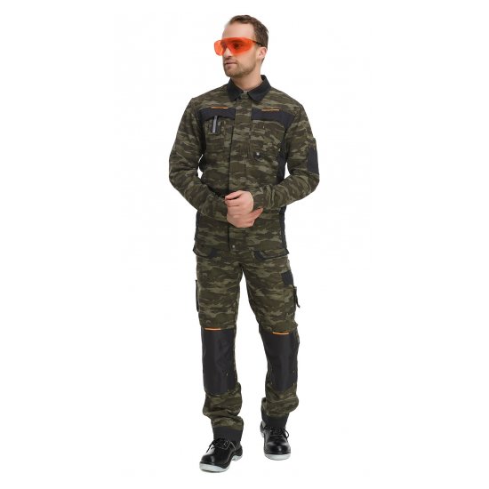 Комплект рабочей спецодежды Pentalab Костюм мужской "ЗИНДЕР" (куртка/брюки) КМФ (р. 56-58/182-188)