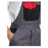 Комплект рабочей спецодежды Pentalab Костюм мужской "ХАЙТЕК" (куртка/полукомбинезон) т.серый/красный/черный